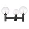 Z-Lite Laurent Outdoor Post Mount Fixture, 3-Light, 39 In.W x 22.5 In.H, Black/Clear Seedy 599BP3-BK - alternate 1